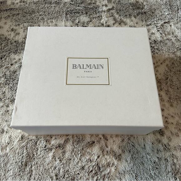 BALMAIN Pleated Club Lace Up Peep Toe Heeled Booties 39 - Picture 2 of 14